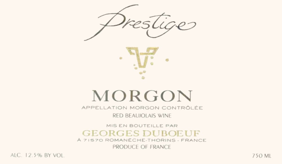 Duboeuf Morgon Prestige 2009 Front Label