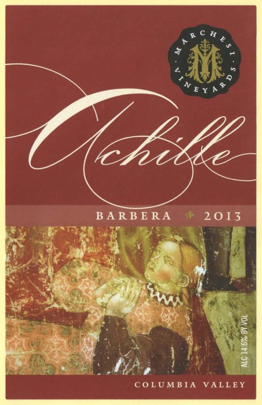 Marchesi Vineyards Achille Barbera 2013 Front Label