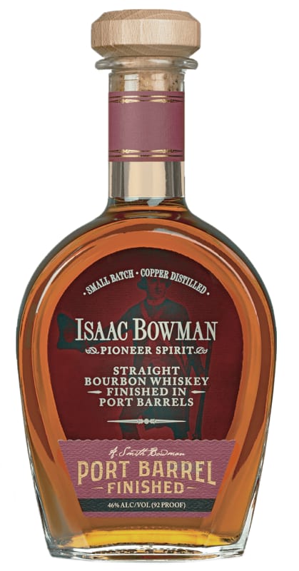 Bowman Isaac Port Barrel Finished Straight Bourbon Whiskey Front Bottle Shot