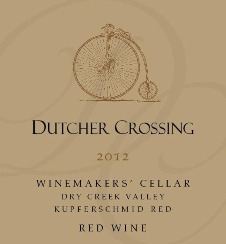 Dutcher Crossing Winery Winemaker's Cellar Kupferschmid Red Wine 2012 Front Label