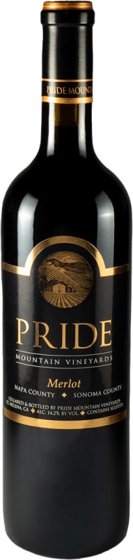 Pride Mountain Vineyards Merlot 2019 Front Bottle Shot