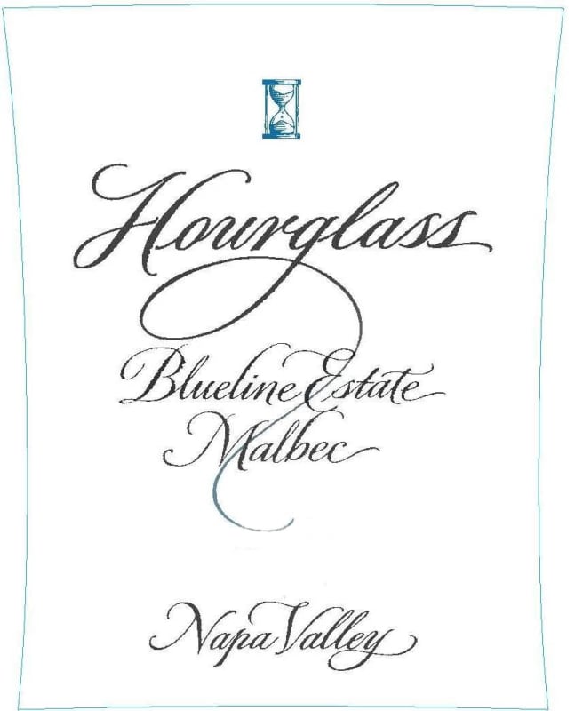 Hourglass Blueline Estate Malbec 2014 Front Label