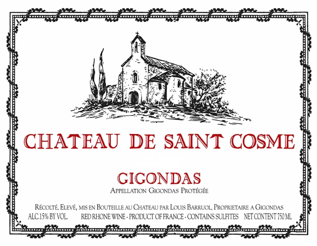 Chateau de Saint Cosme Gigondas (1.5 Liter Magnum) 2019 Front Label