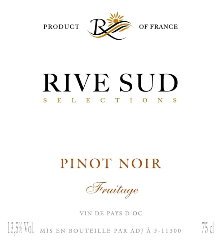 Rive Sud Pinot Noir 2018 Front Label