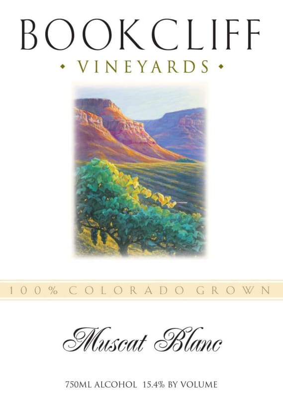 Bookcliff Vineyards Dry Muscat Blanc 2015 Front Label