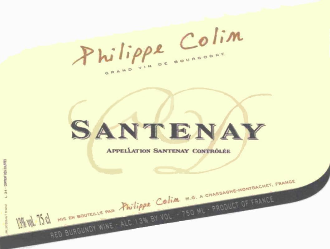 Philippe Colin Santenay 2006 Front Label