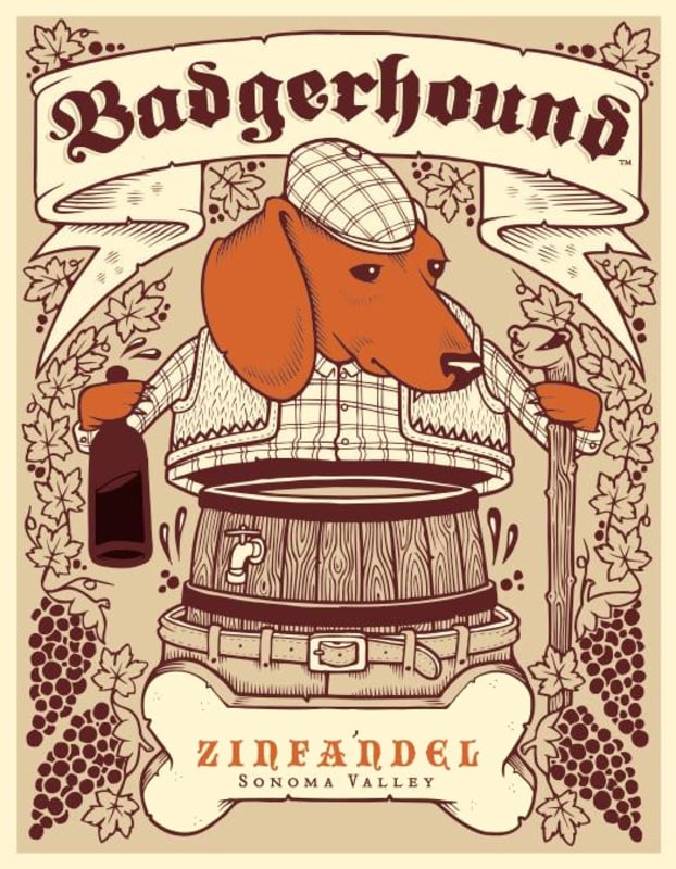 Ammunition Badgerhound Sonoma County Zinfandel 2015 Front Label