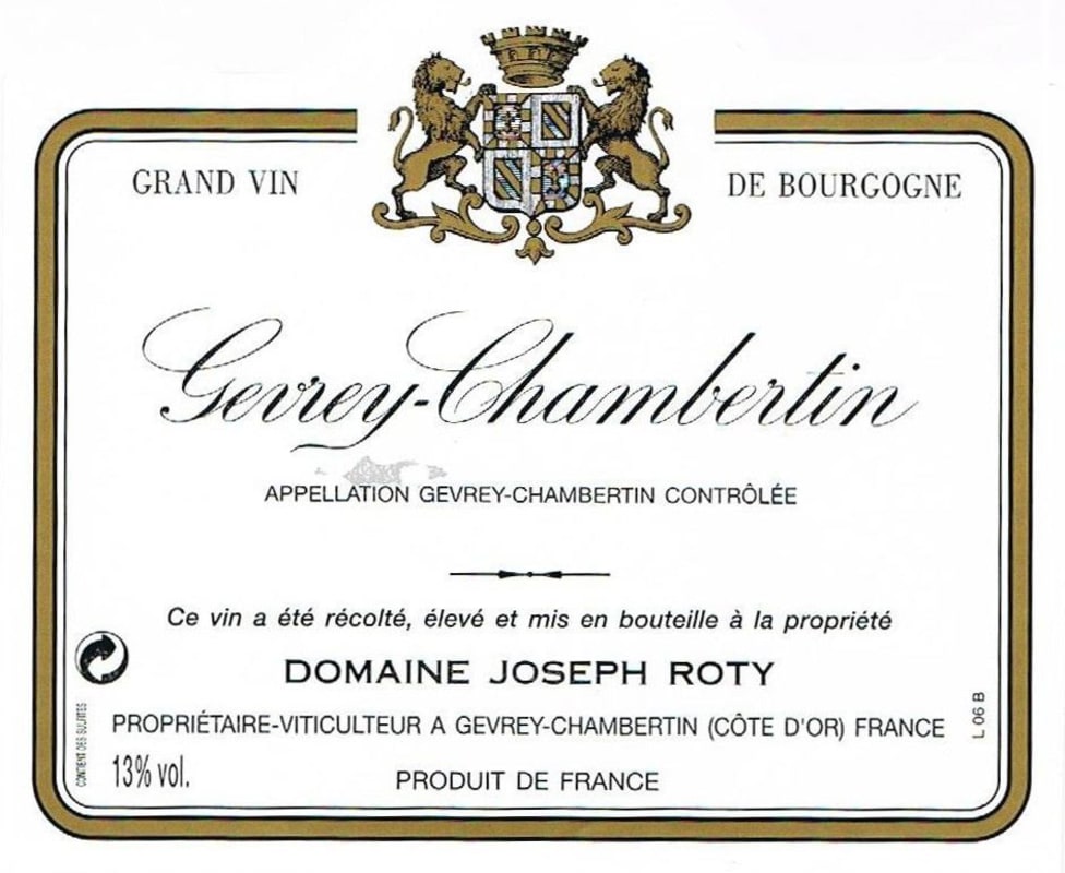 Domaine Joseph Roty Gevrey-Chambertin Champs Chenys (375ML half-bottle) 2020 Front Label