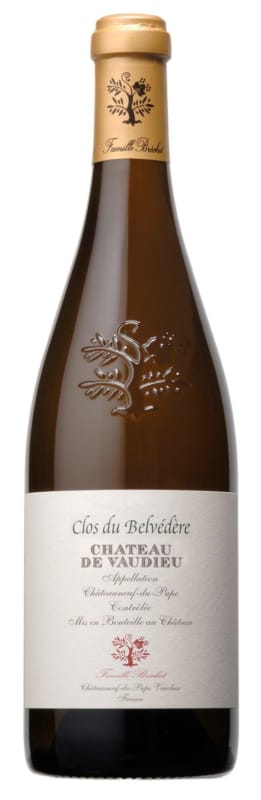 Chateau de Vaudieu Chateauneuf-du-Pape Clos du Belvedere Blanc 2019 Front Bottle Shot