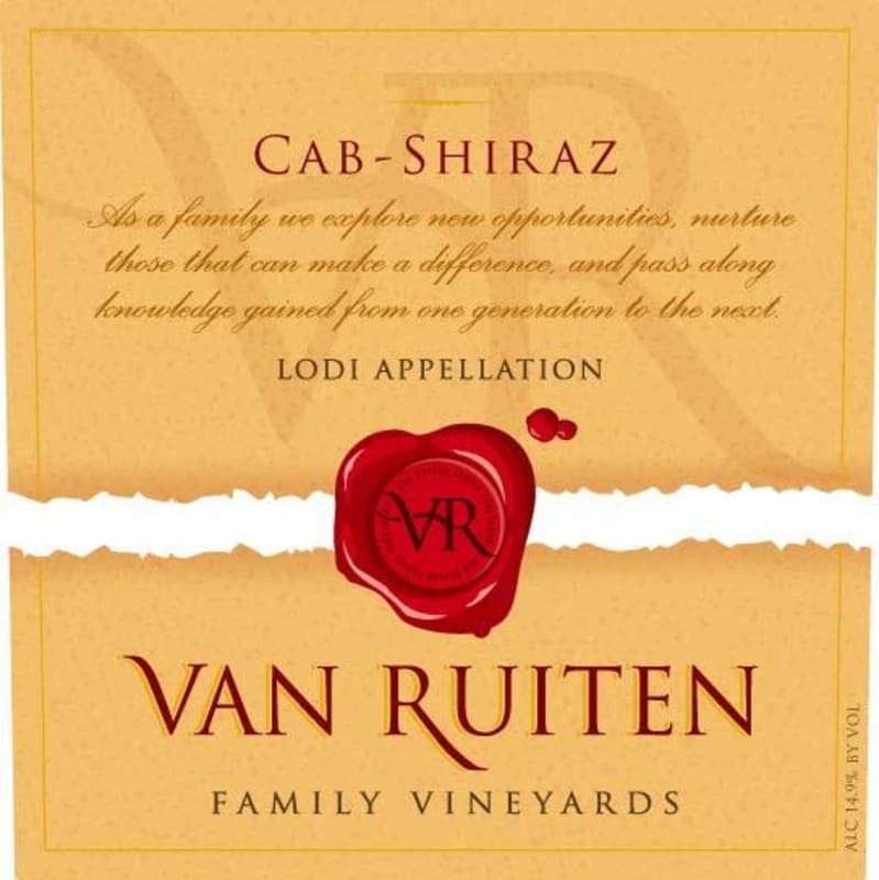 Van Ruiten Cabernet Shiraz 2011 Front Label