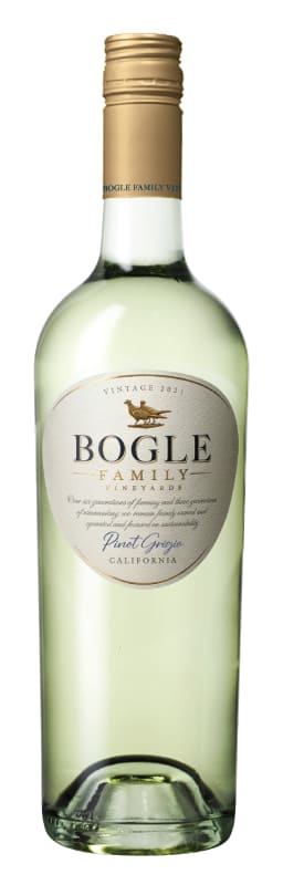 Bogle Pinot Grigio 2021 Front Bottle Shot