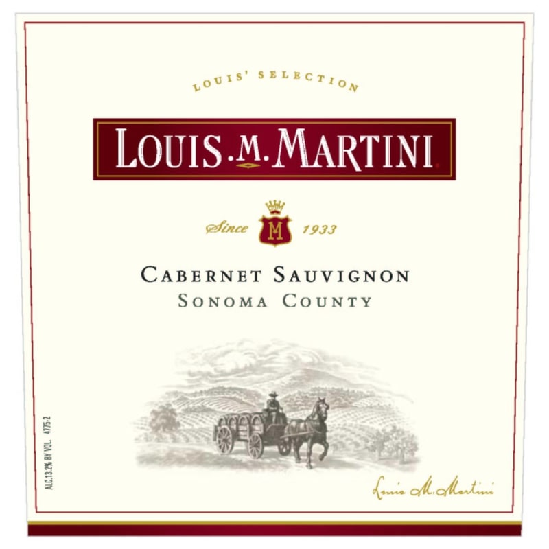 Louis Martini Sonoma Cabernet Sauvignon (5 Liter Bottle) 1996 Front Label