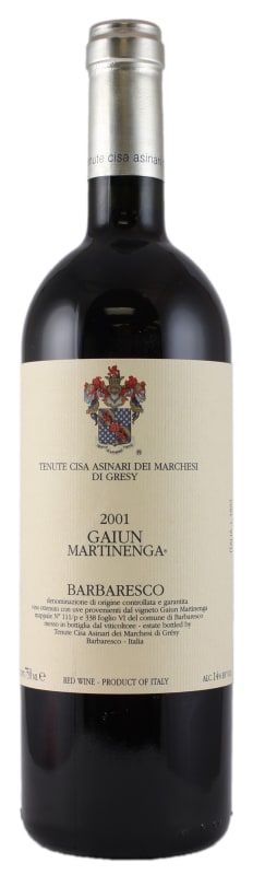 Marchesi di Gresy Barbaresco Gaiun Martinenga 2001 Front Bottle Shot