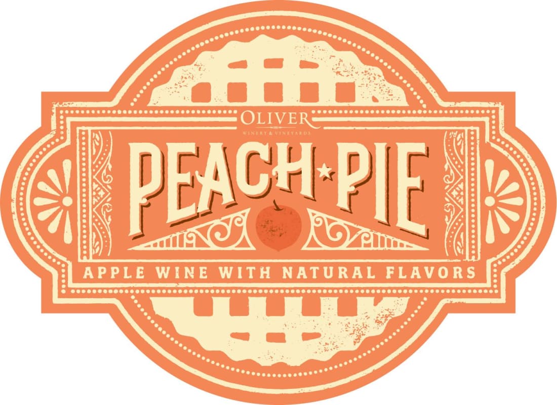Oliver Winery Peach Pie Front Label