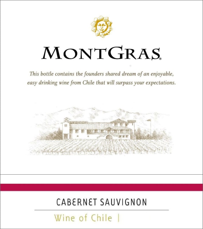 MontGras Cabernet Sauvignon 2014 Front Label