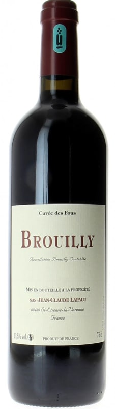 Domaine Jean-Claude Lapalu Brouilly Cuvee des Fous 2021 Front Bottle Shot