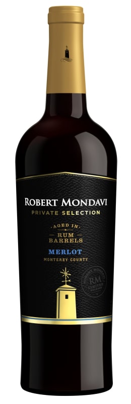 Robert Mondavi Private Selection Rum Barrel Aged Merlot 2017 Front Bottle Shot