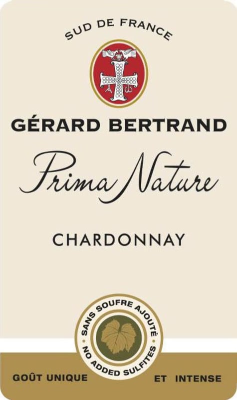 Gerard Bertrand Prima Nature Chardonnay 2016 Front Label