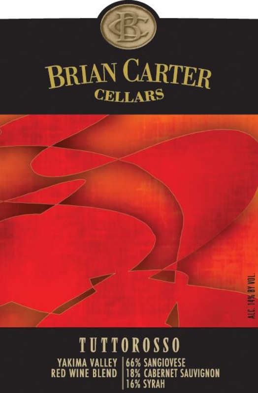 Brian Carter Cellars Tuttorosso 2016 Front Label