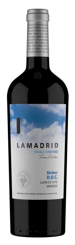 Lamadrid Single Vineyard Malbec 2024 Front Bottle Shot