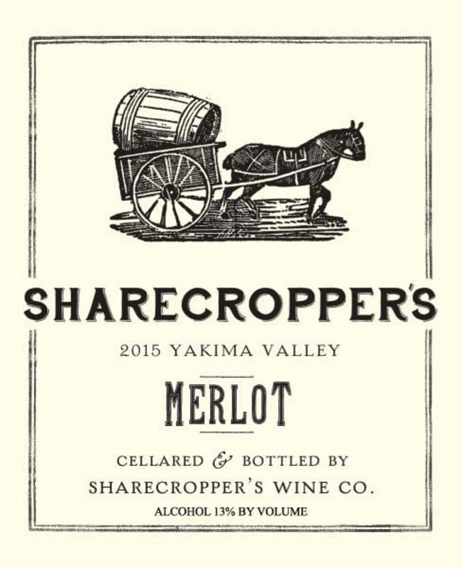 Owen Roe Sharecroppers Merlot 2015 Front Label