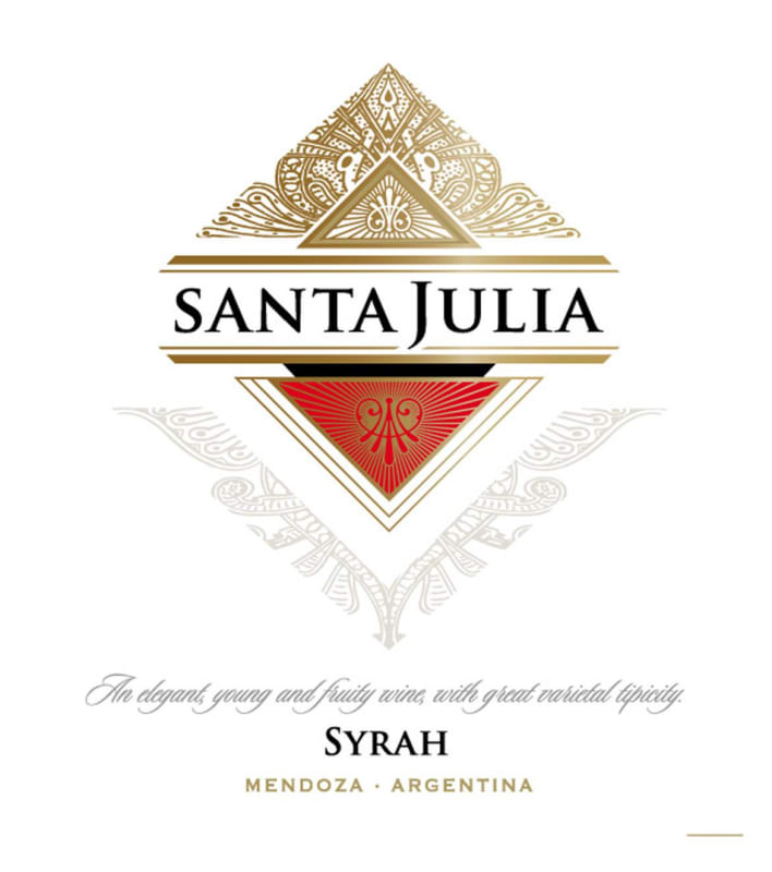 Santa Julia Syrah 2014 Front Label