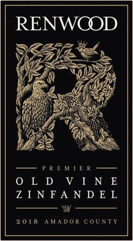 Renwood Old Vine Zinfandel 2018 Front Label