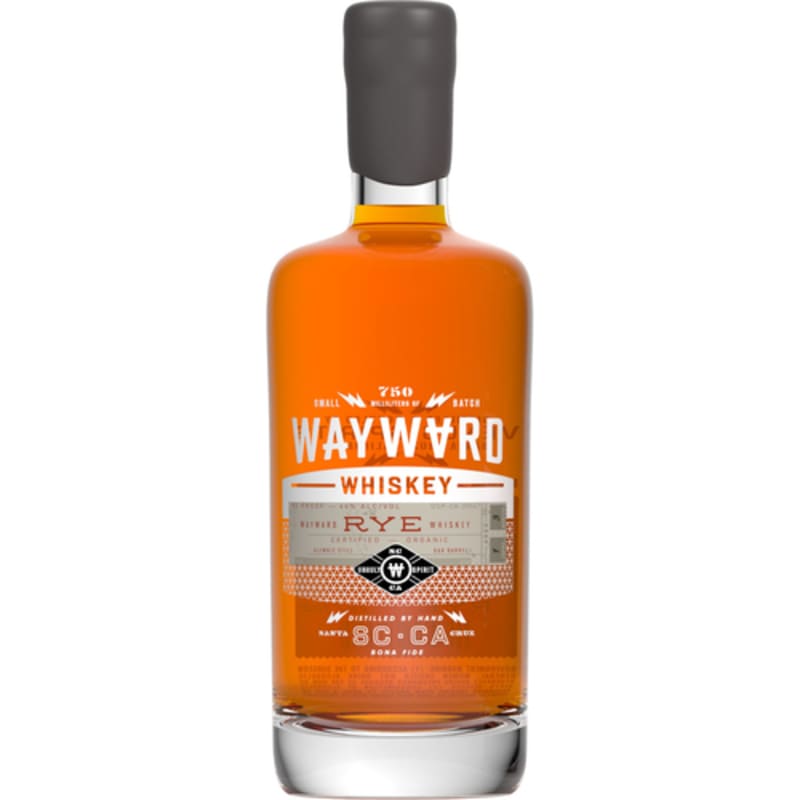 Wayward Rye Whiskey Front Bottle Shot