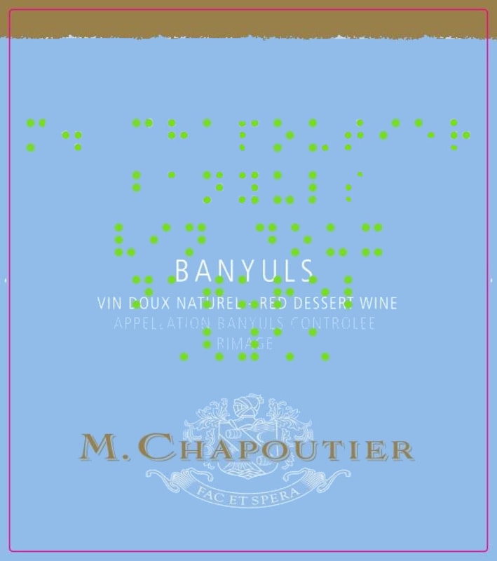 M. Chapoutier Banyuls 2012 Front Label
