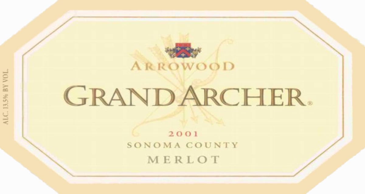 Arrowood Grand Archer Merlot 2001 Front Label