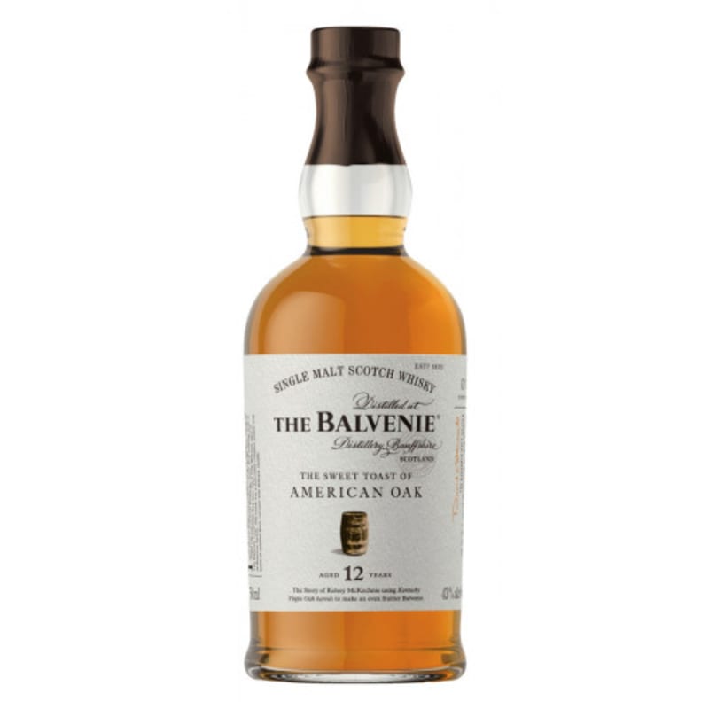 The Balvenie 12 Year Sweet Toast of American Oak Single Malt Scotch Whisky Front Bottle Shot