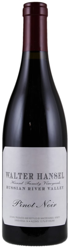 Walter Hansel Estate Vineyard Pinot Noir 2017 Front Bottle Shot