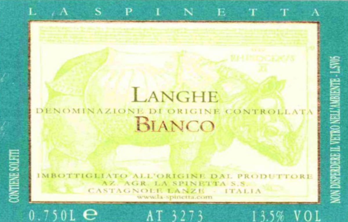 La Spinetta Langhe Bianco 2007 Front Label