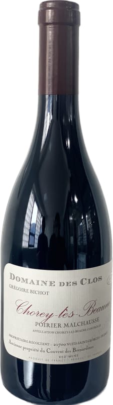 Domaine des Clos Chorey-les-Beaune Poirier Malchausse Rouge 2019 Front Bottle Shot