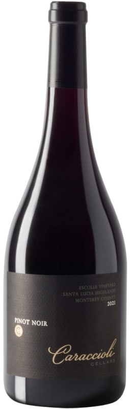 Caraccioli Cellars Santa Lucia Highlands Estate Pinot Noir 2021 Front Bottle Shot