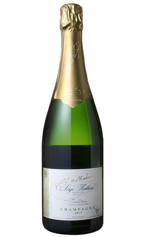 Champagne Serge Mathieu Blanc de Noirs Brut Tradition Front Bottle Shot
