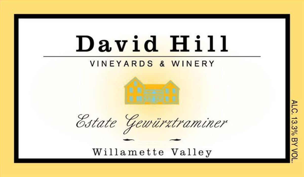 David Hill Winery Estate Gewurztraminer 2010 Front Label