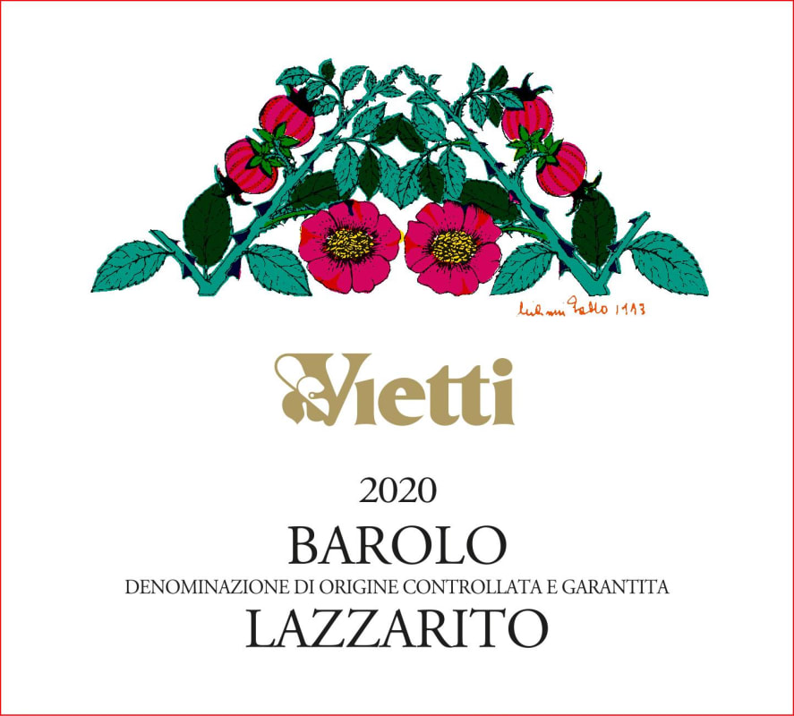 Vietti Barolo Lazzarito (1.5 Liter Magnum) 2020 Front Label