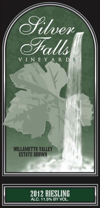 Silver Falls Vineyards Riesling 2012 Front Label