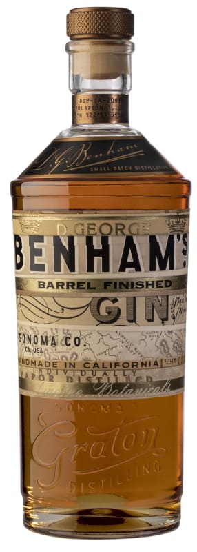 D. George Benham's Barrel Finished Gin Front Bottle Shot