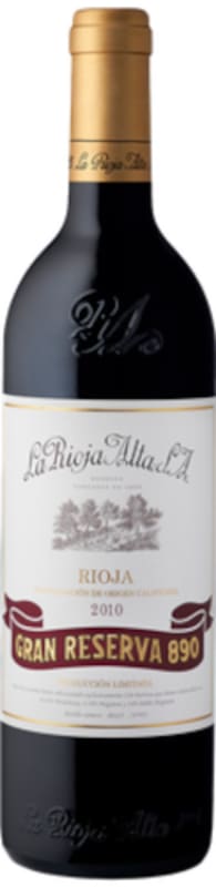 La Rioja Alta Gran Reserva 890 Tinto 2010 Front Bottle Shot