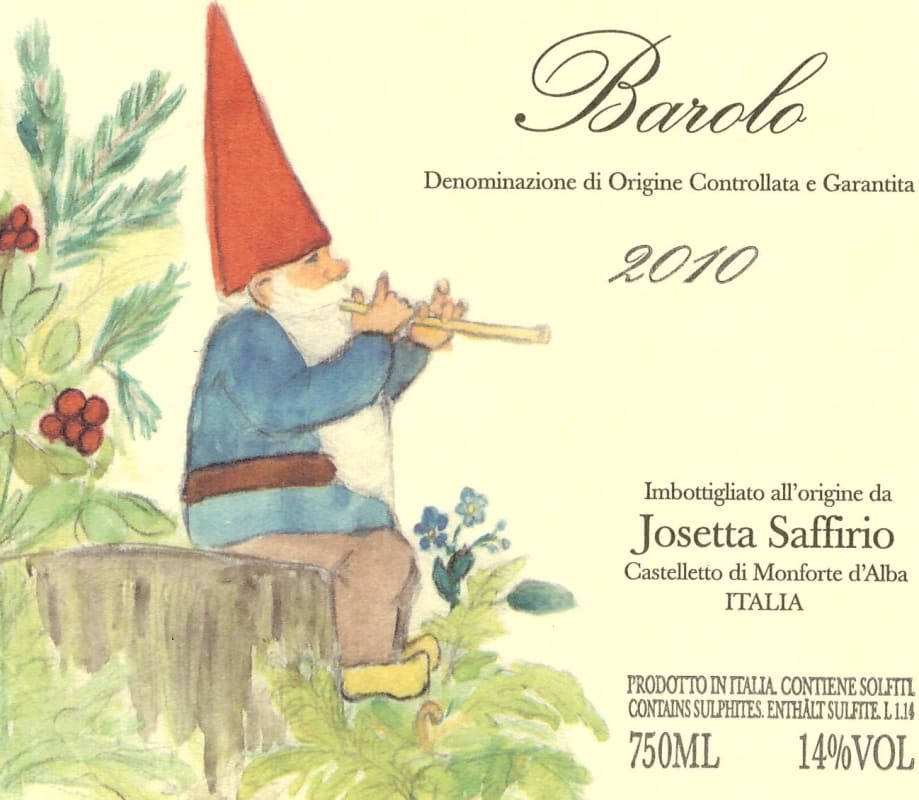 Josetta Saffirio Barolo 2010 Front Label