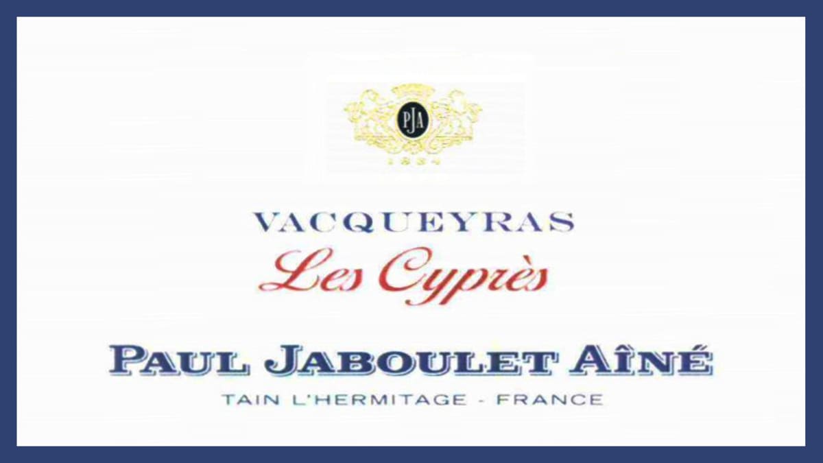 Jaboulet Vacqueyras Les Cypres Rouge 2009 Front Label