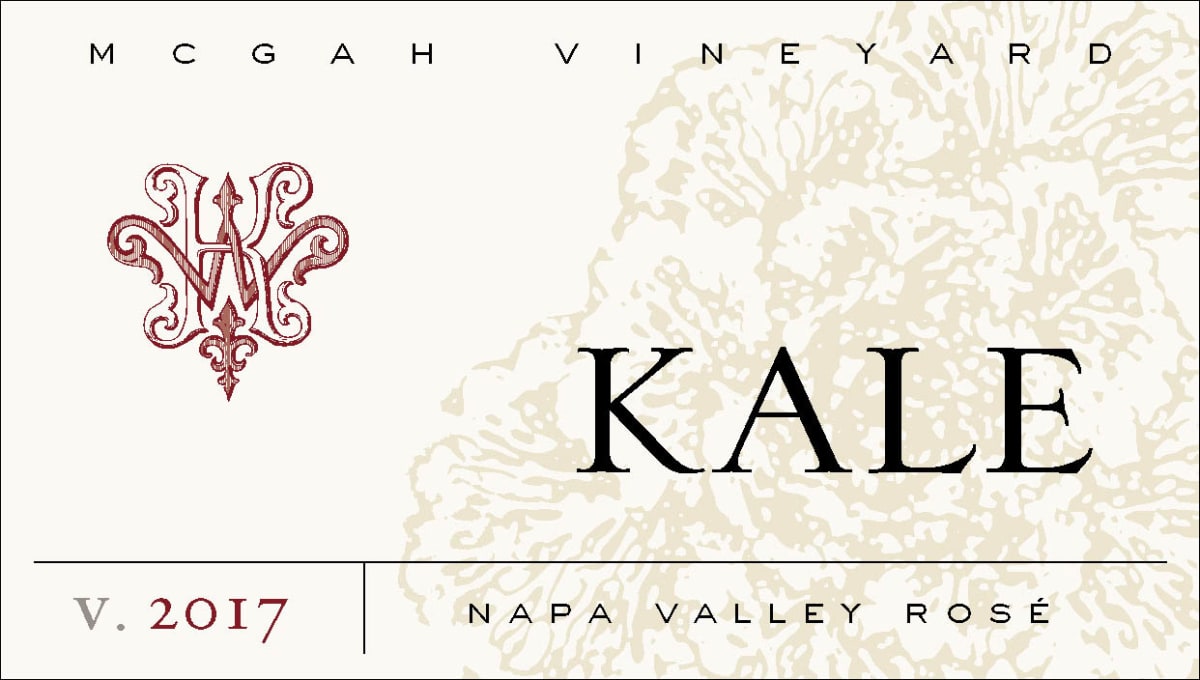 Kale McGah Vineyard Rose 2017 Front Label
