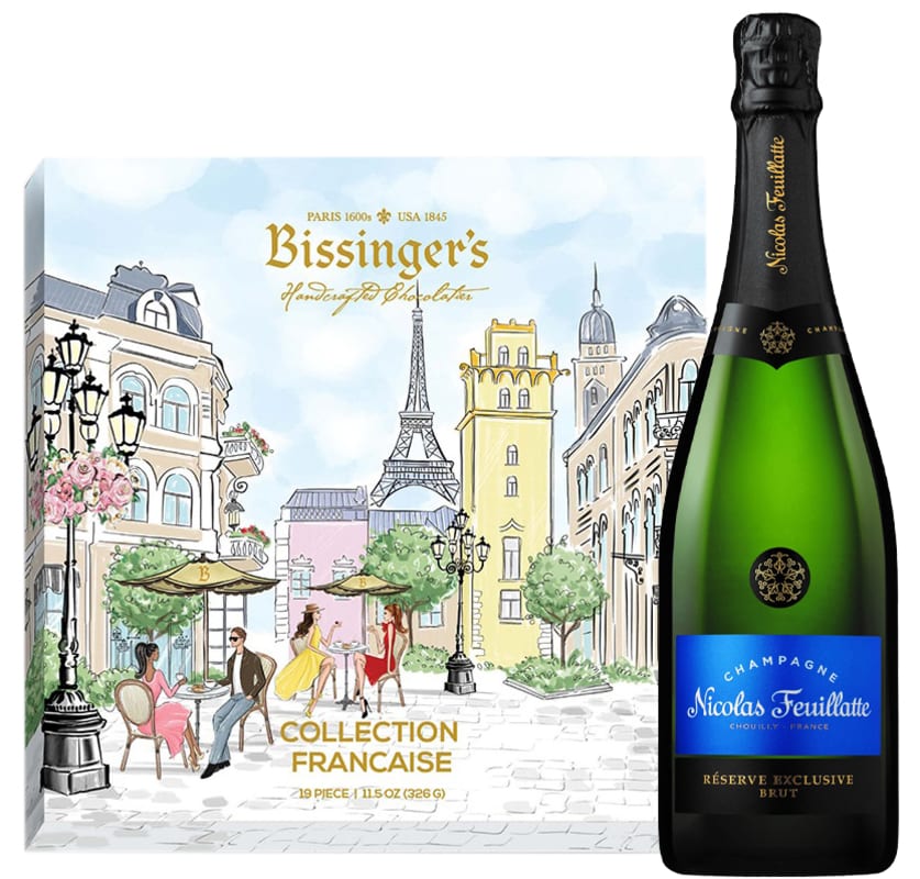 Champagne & Bissinger's Chocolates French Collection Gift Product Image