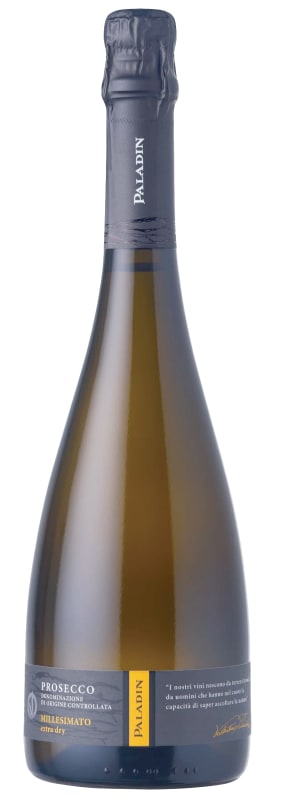 Paladin Millesimato Extra Dry Prosecco 2021 Front Bottle Shot