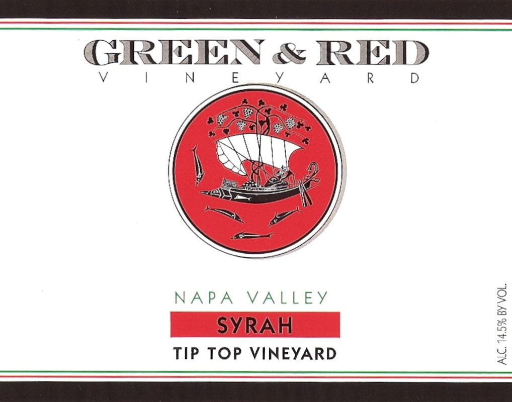 Green & Red Tip Top Vineyard Syrah 2015 Front Label