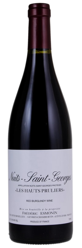 Frederic Esmonin Nuits-St-Georges Les Hauts Pruliers 2018 Front Bottle Shot