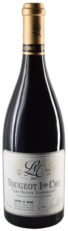 Lucien Le Moine Vougeot Les Petits Vougeot Premier Cru 2019 Front Bottle Shot