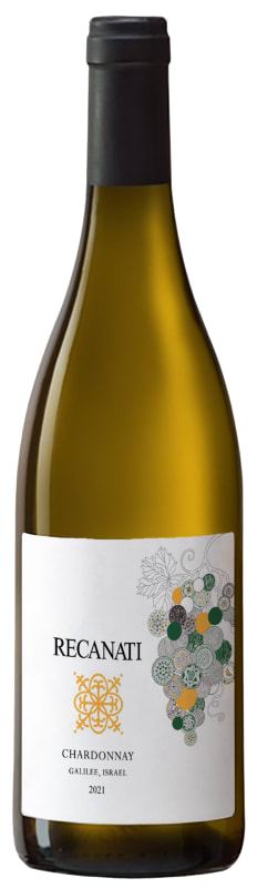 Recanati Galilee Chardonnay (OU Kosher) 2021 Front Bottle Shot